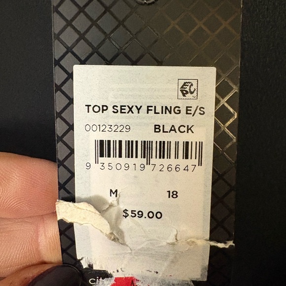 City Chic Black Sexy Fling Elbow Women's Top, Black 18M - Picture 4 of 4